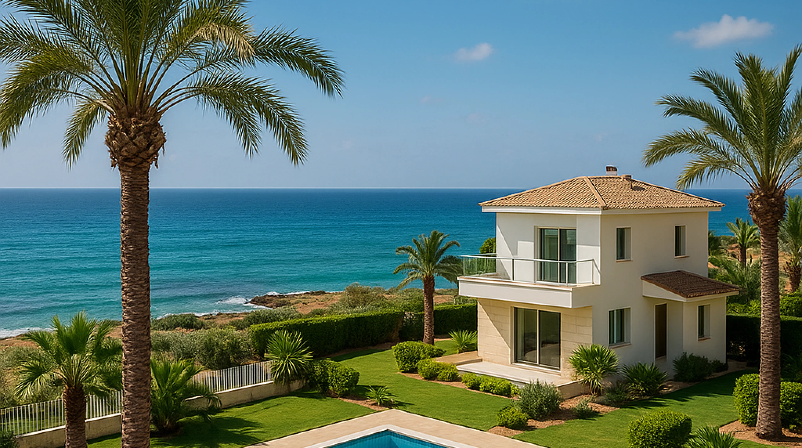 Modern villa in Cyprus with Mediterranean Sea view