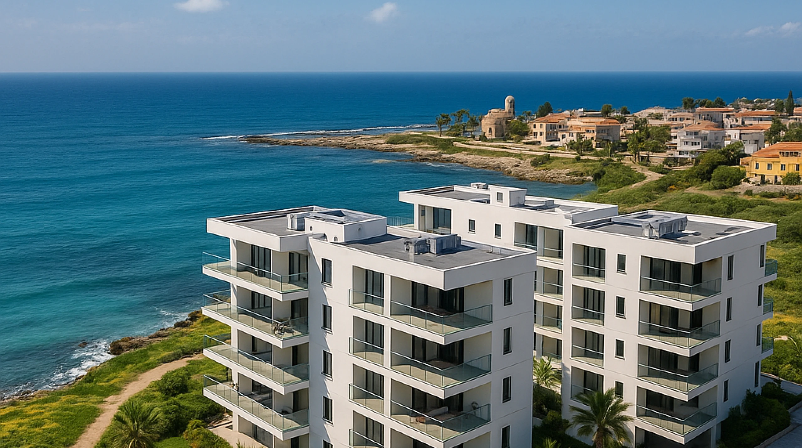 Modern apartments by the sea in Paphos, Cyprus