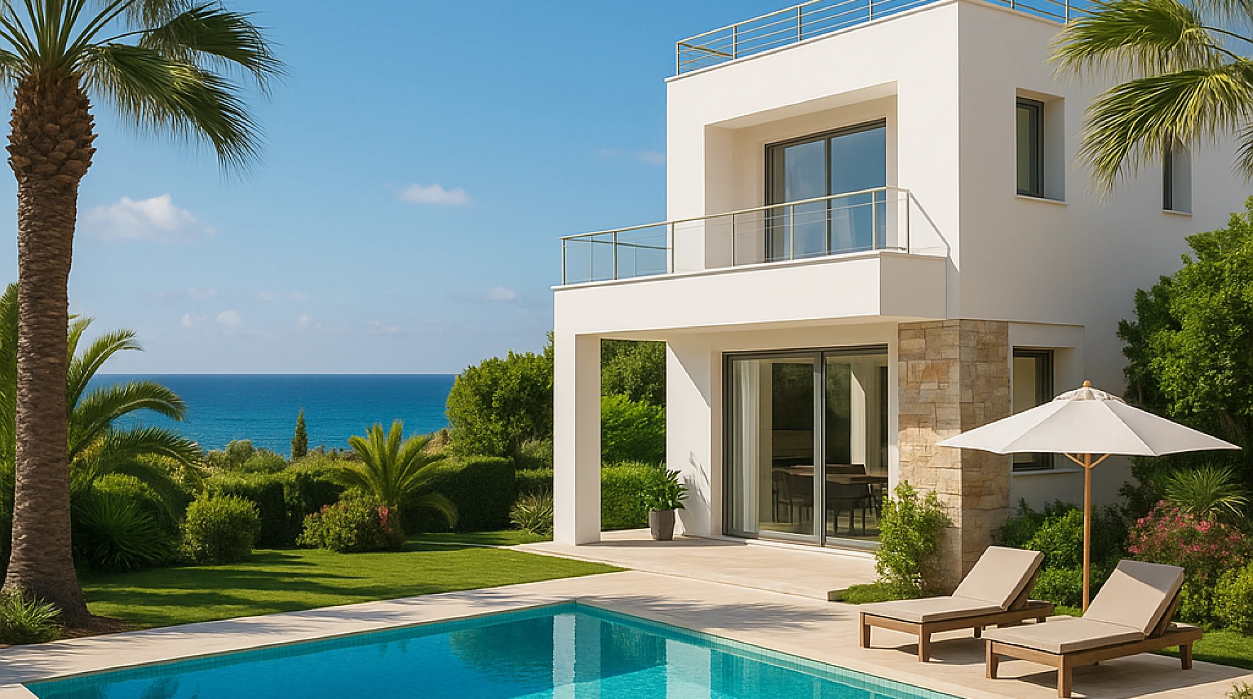 Modern Villa in Cyprus Modern villa in Cyprus with swimming pool and Mediterranean Sea view