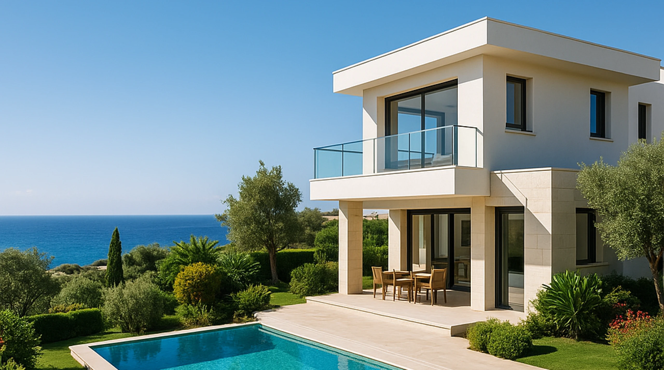 Modern villa in Cyprus with sea view Modern villa in Cyprus with sea view